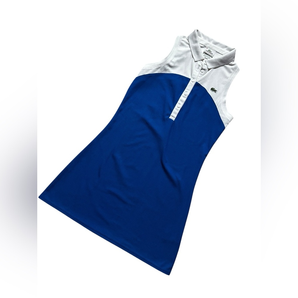 Lacoste Blue and White Sleeveless Polo Dress - Picture 8 of 8